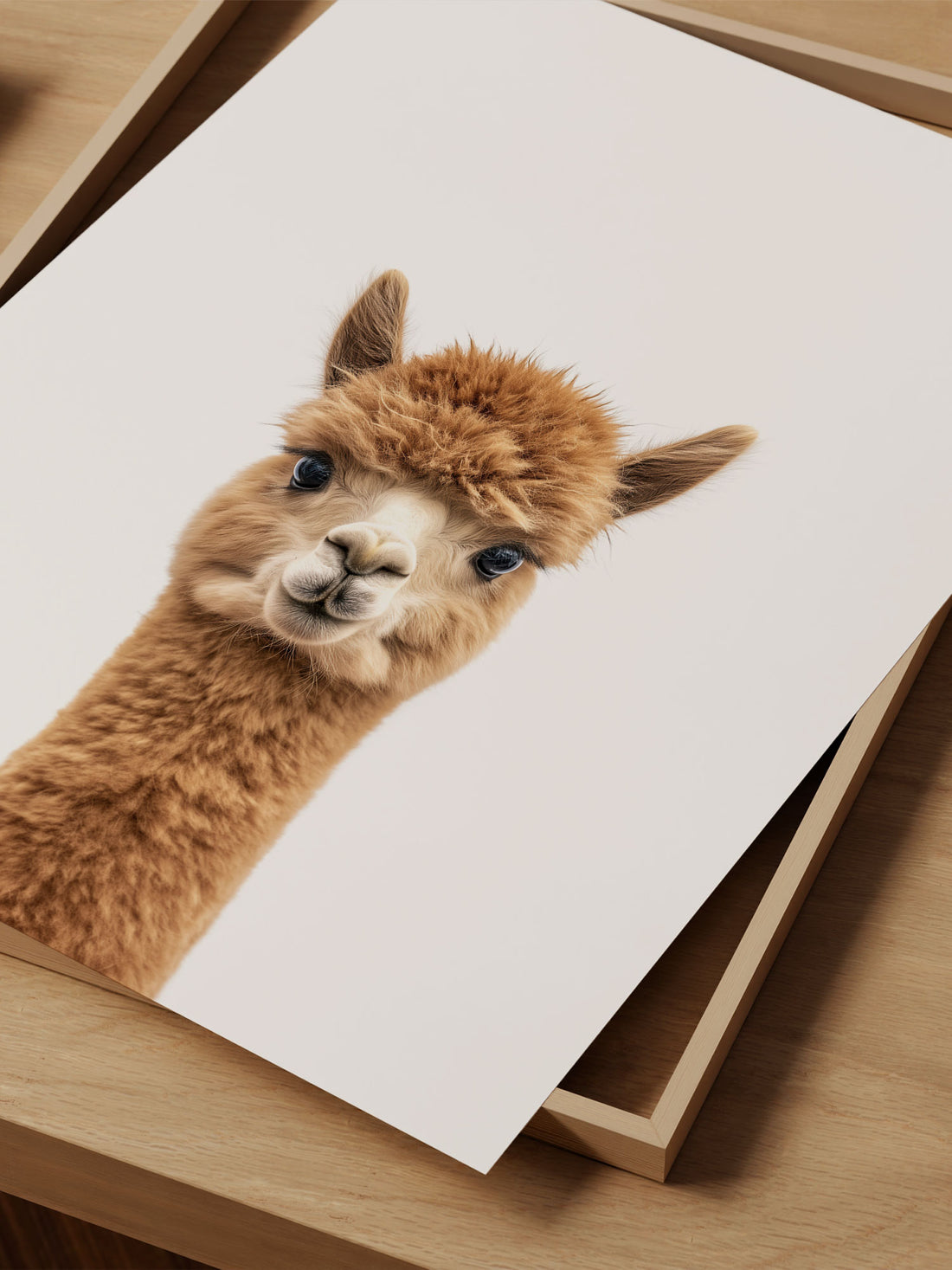 Baby Alpaca Photo Print – Baby Animals Collection – Cute Kids Wall Art