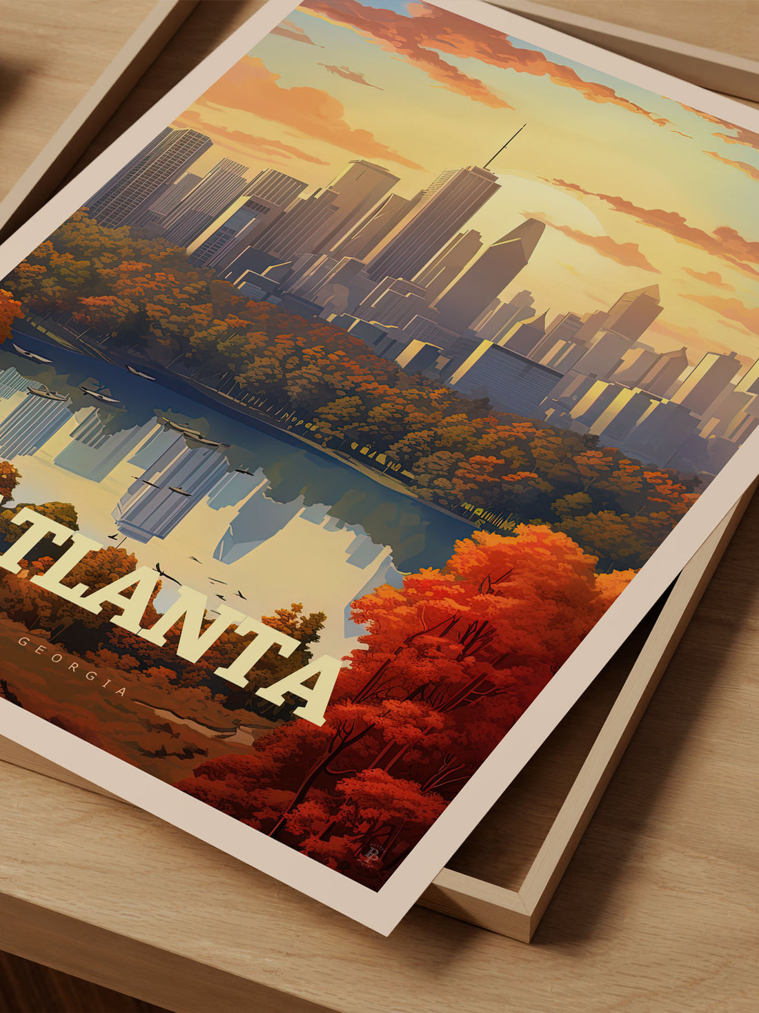 Atlanta Georgia Travel Poster – Vintage-Inspired Wall Art Print