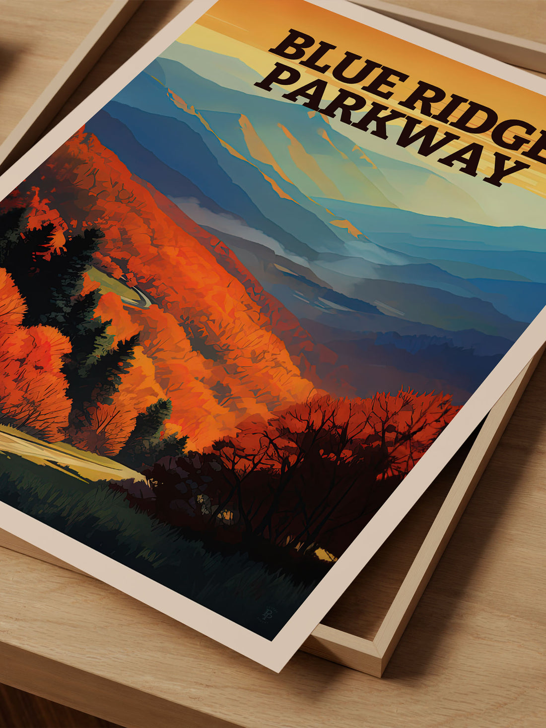 Blue Ridge Parkway Travel Poster – Vintage-Inspired Wall Art Print