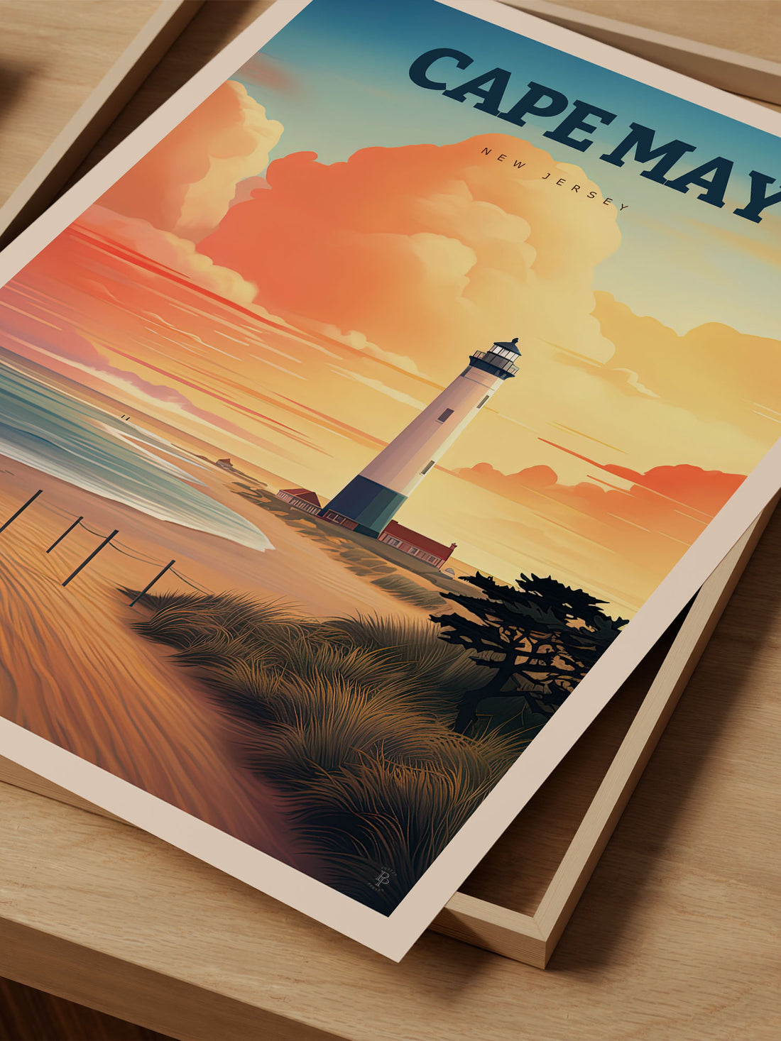 Cape May New Jersey Travel Poster – Vintage-Inspired Wall Art Print