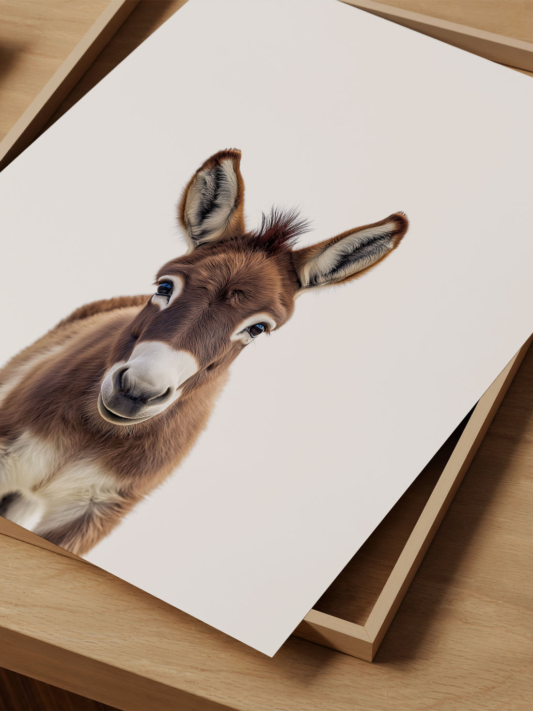 Baby Donkey Photo Print – Baby Animals Collection – Cute Kids Wall Art