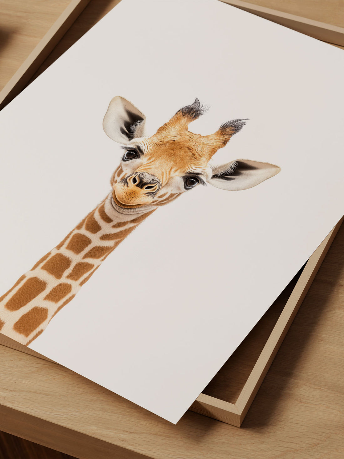 Baby Giraffe Photo Print – Baby Animals Collection – Cute Kids Wall Art