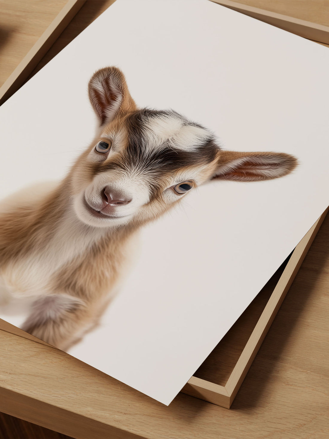 Baby Goat Photo Print – Baby Animals Collection – Cute Kids Wall Art