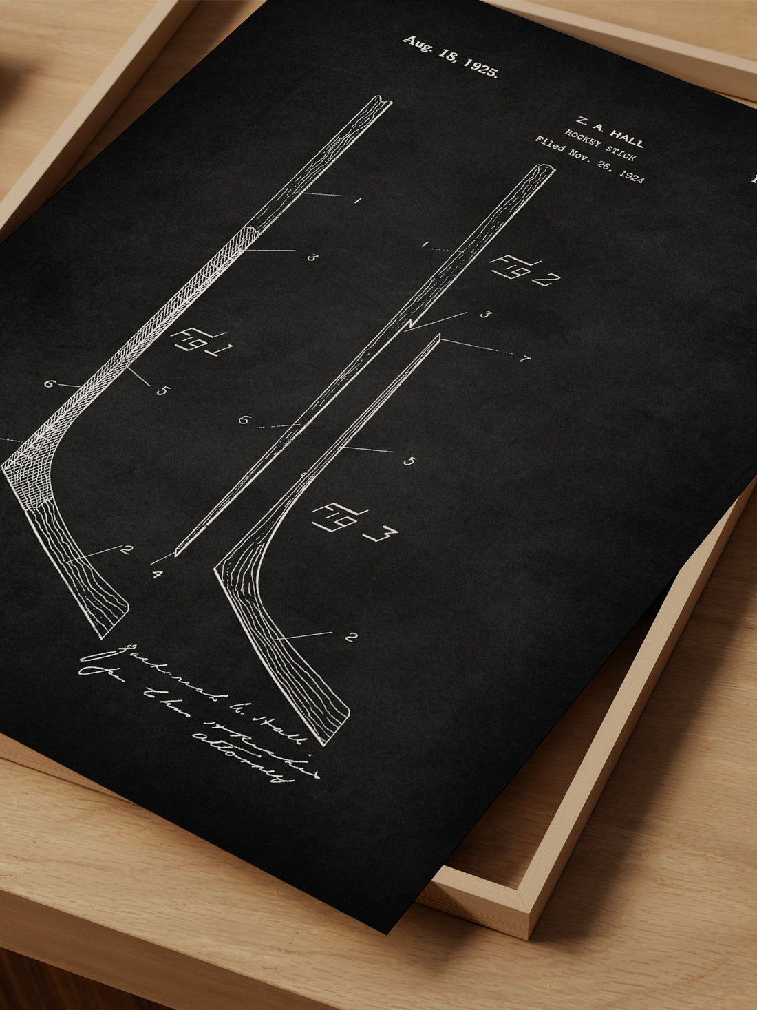 Ice Hockey Stick Patent Print – Vintage Sports Art – Hockey Wall Decor