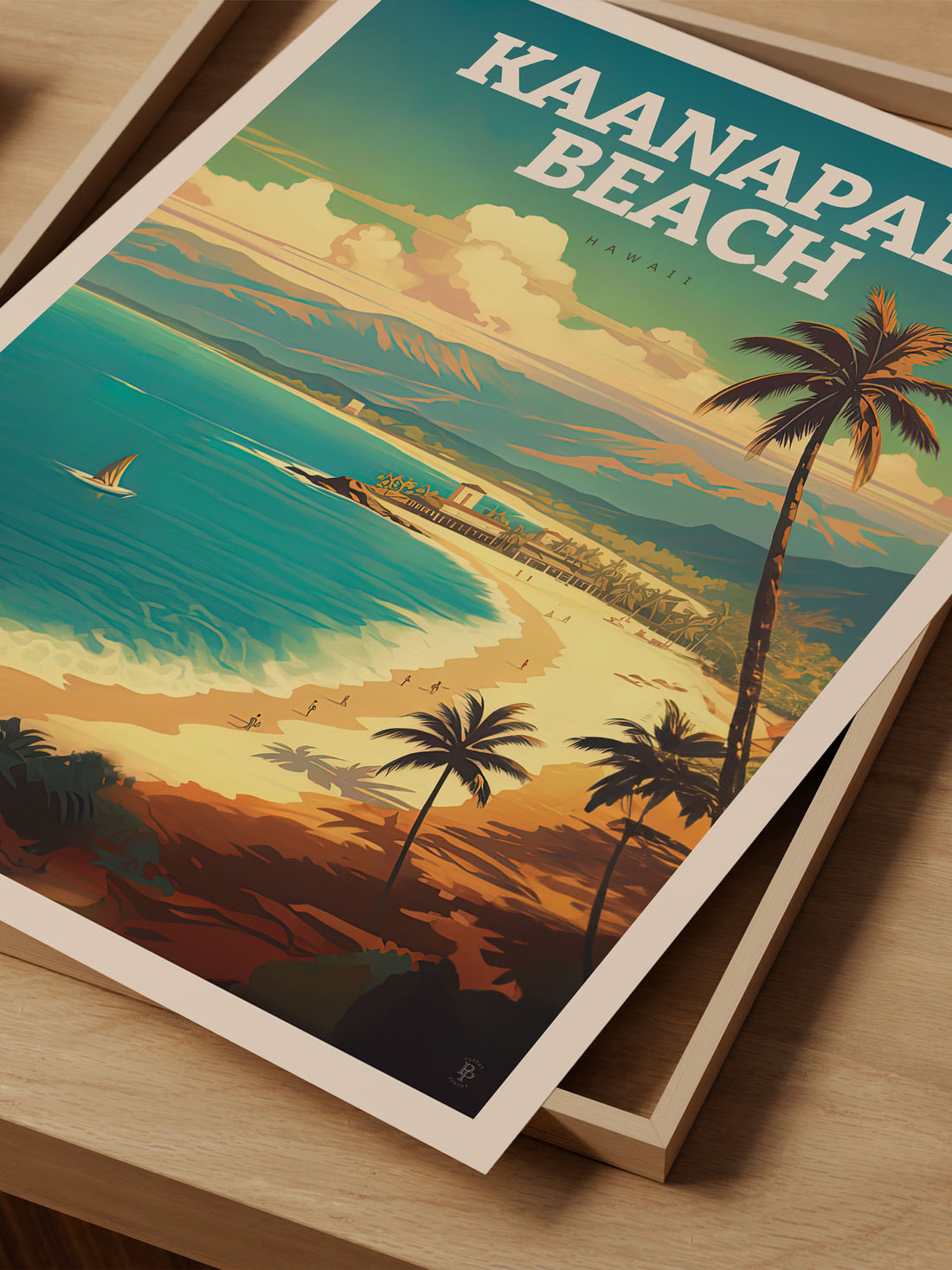 Kaanapali Hawaii Travel Poster – Vintage-Inspired Wall Art Print