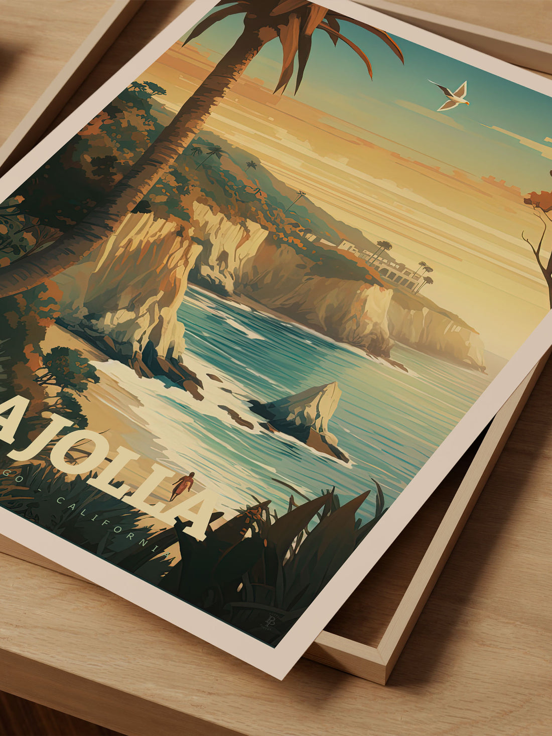 La Jolla Travel Poster – Vintage-Inspired Wall Art Print