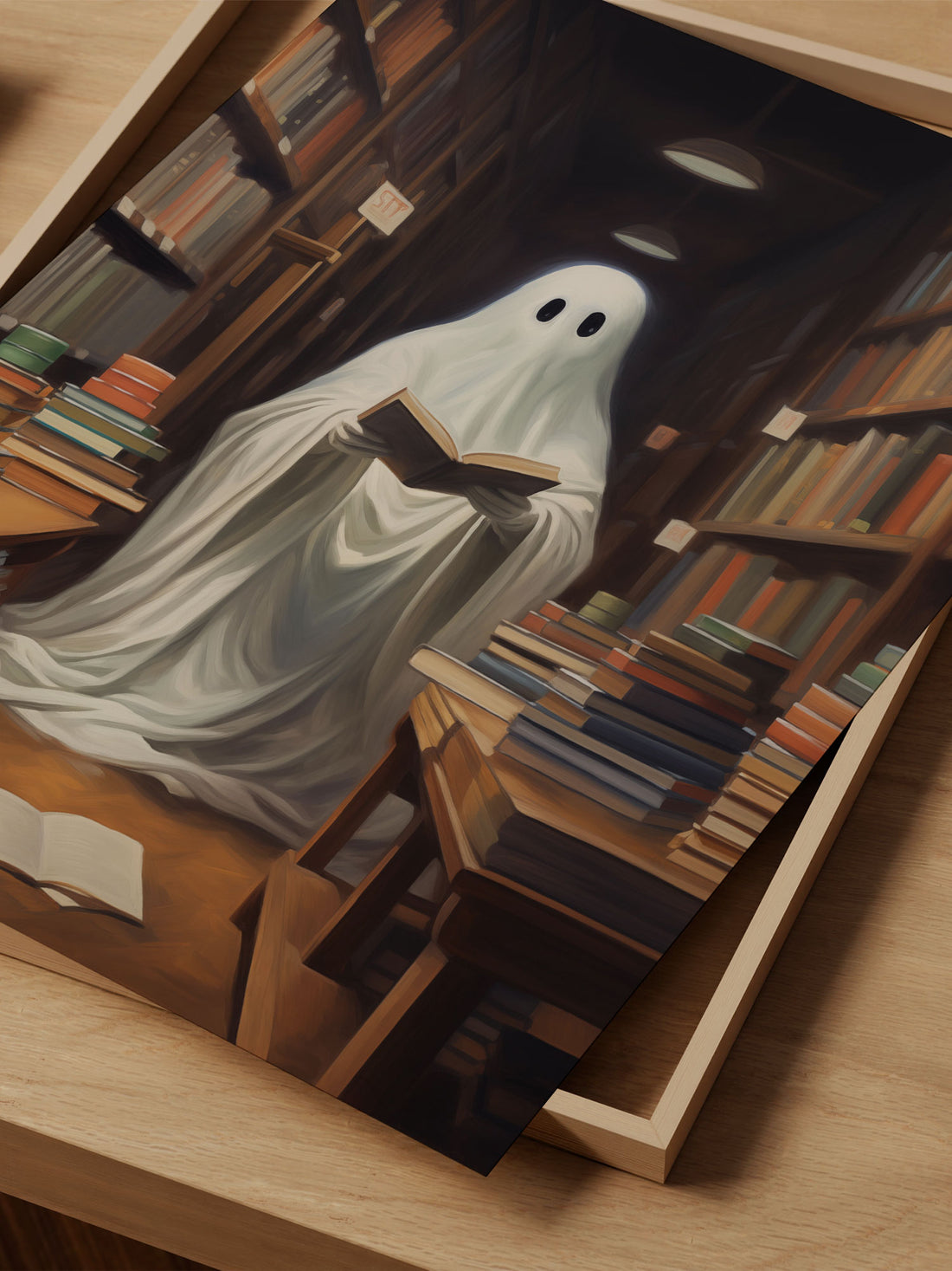 Gabby the Ghost at the Library Art Print