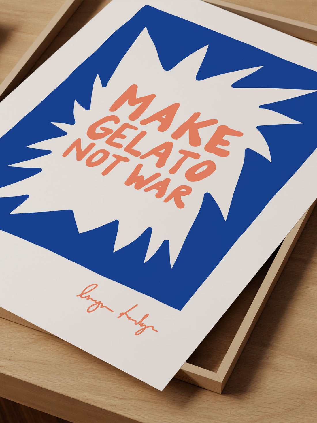 "Make Gelato Not War" – Fun Peace Print