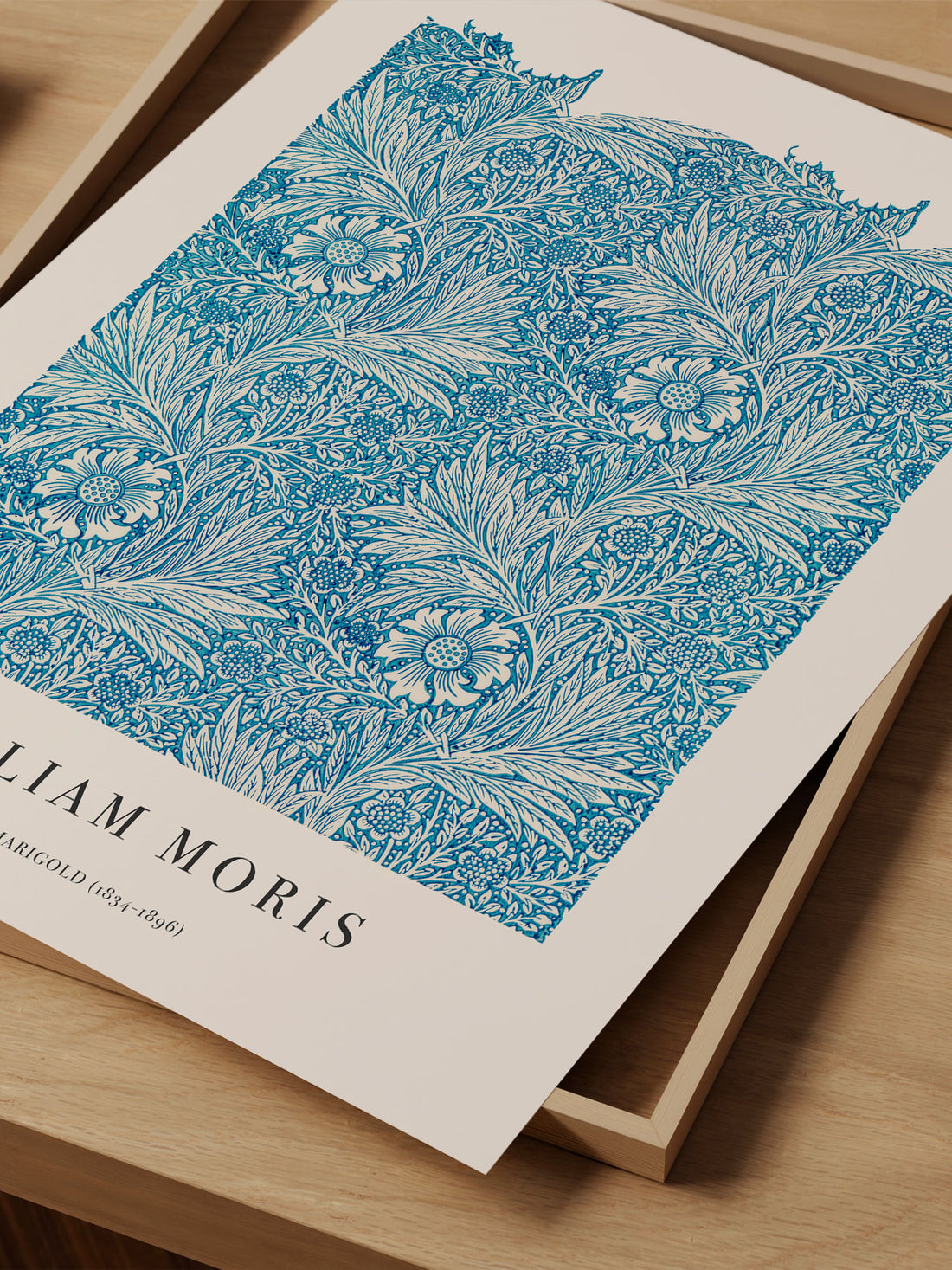 William Morris Print – Blue Marigold – Vintage Wall Art