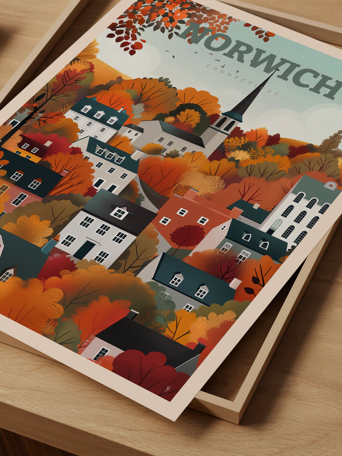 Norwich, Connecticut Travel Poster