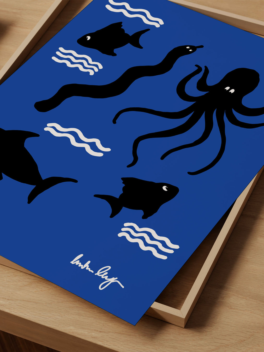 "Underwater Creatures" – Playful Ocean-Themed Print