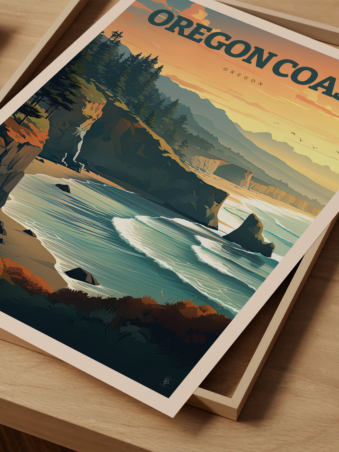 Oregon Coast, Oregon Travel Poster