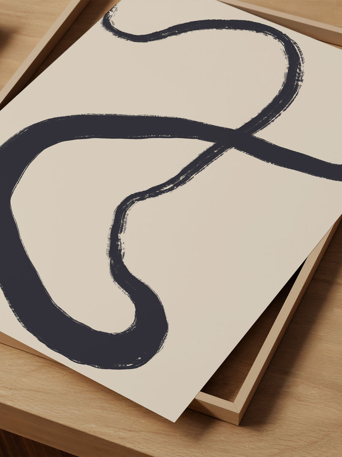 Fluid Path – Minimalist Abstract Line Art Print