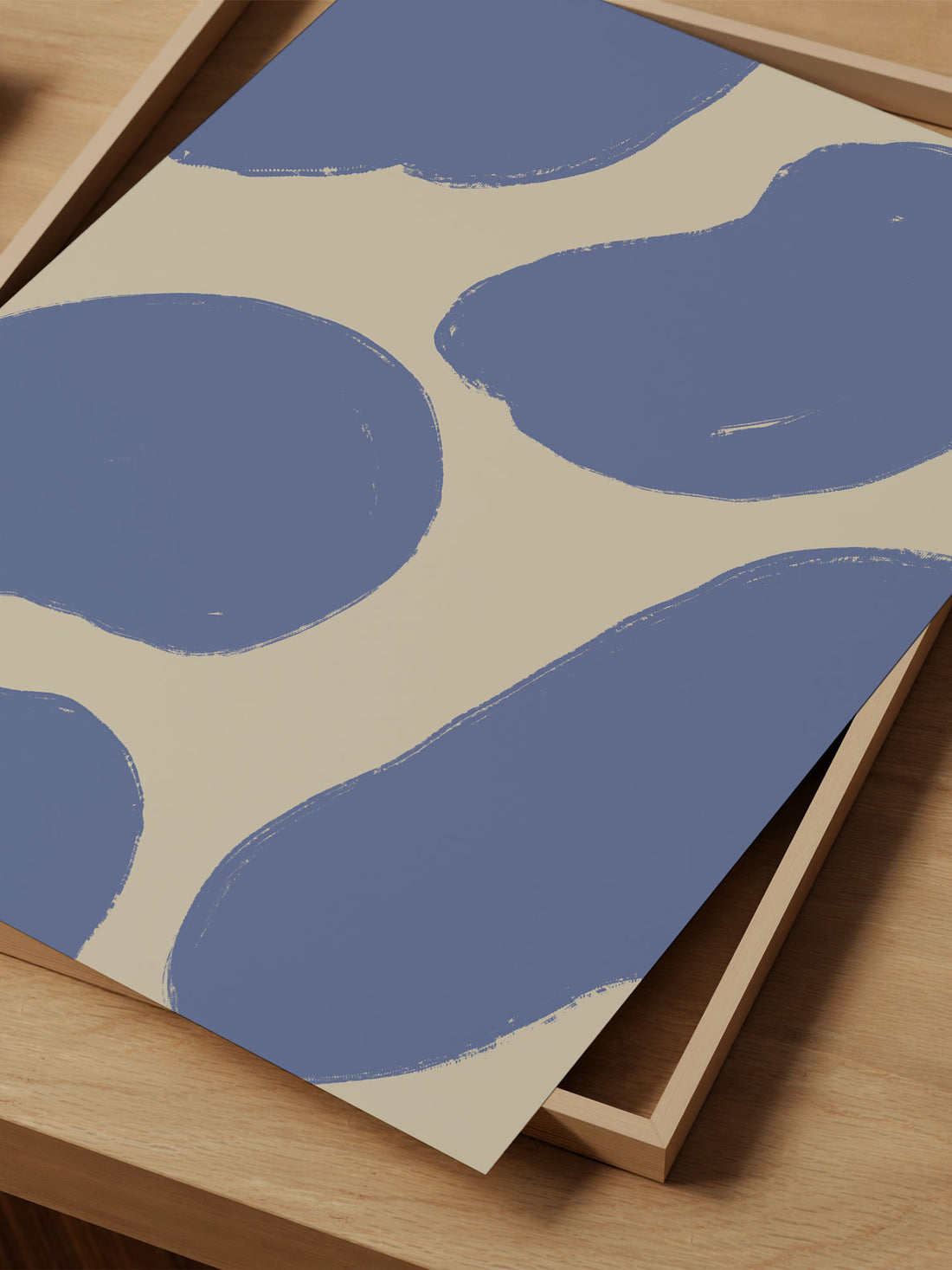 Soothing Blue Forms – Abstract Organic Print