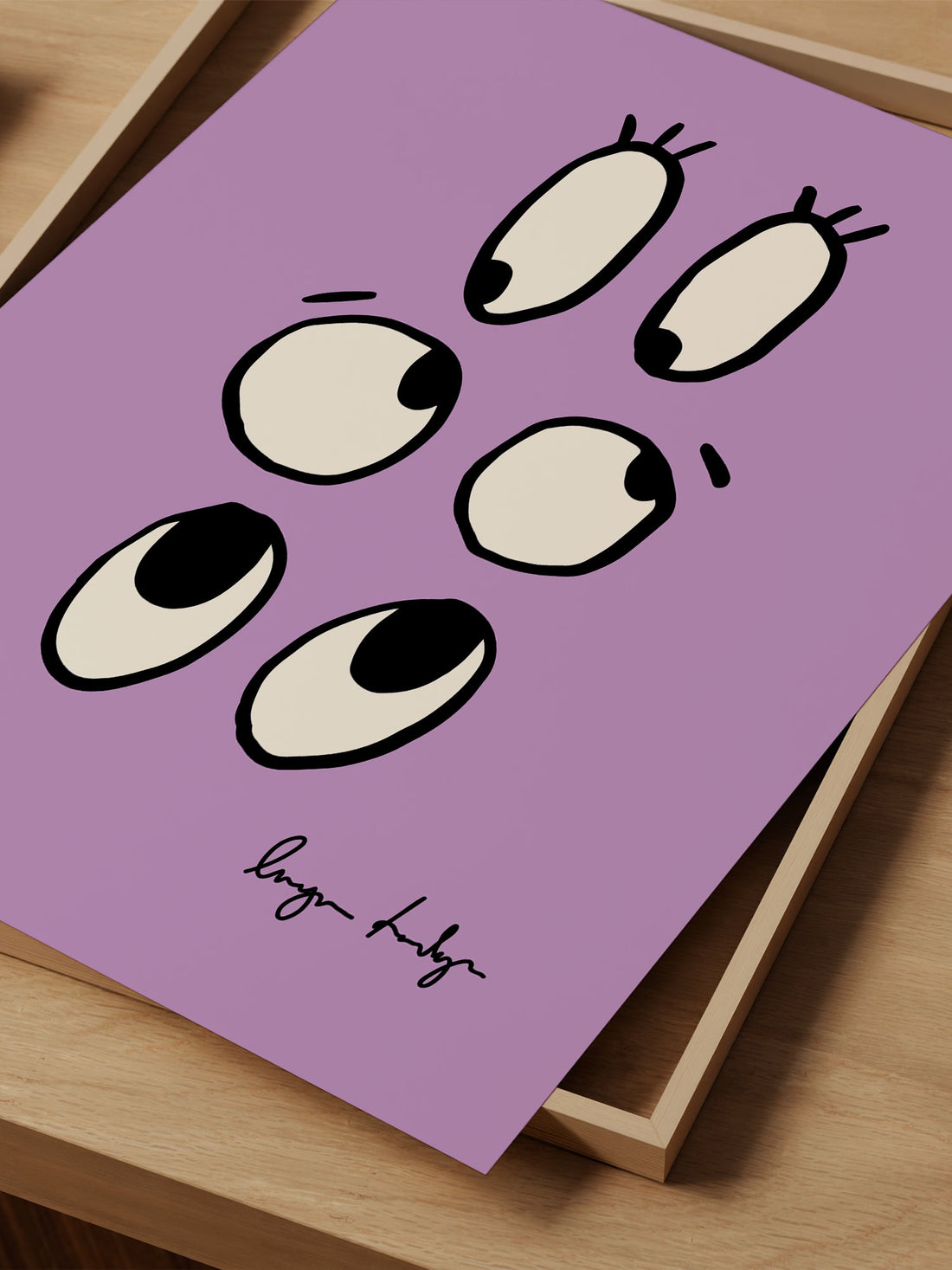 "Curious Eyes" – Playful Eye Illustration Print