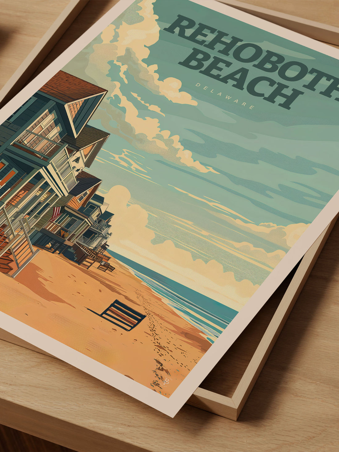 Rehoboth Beach, Delaware Travel Poster