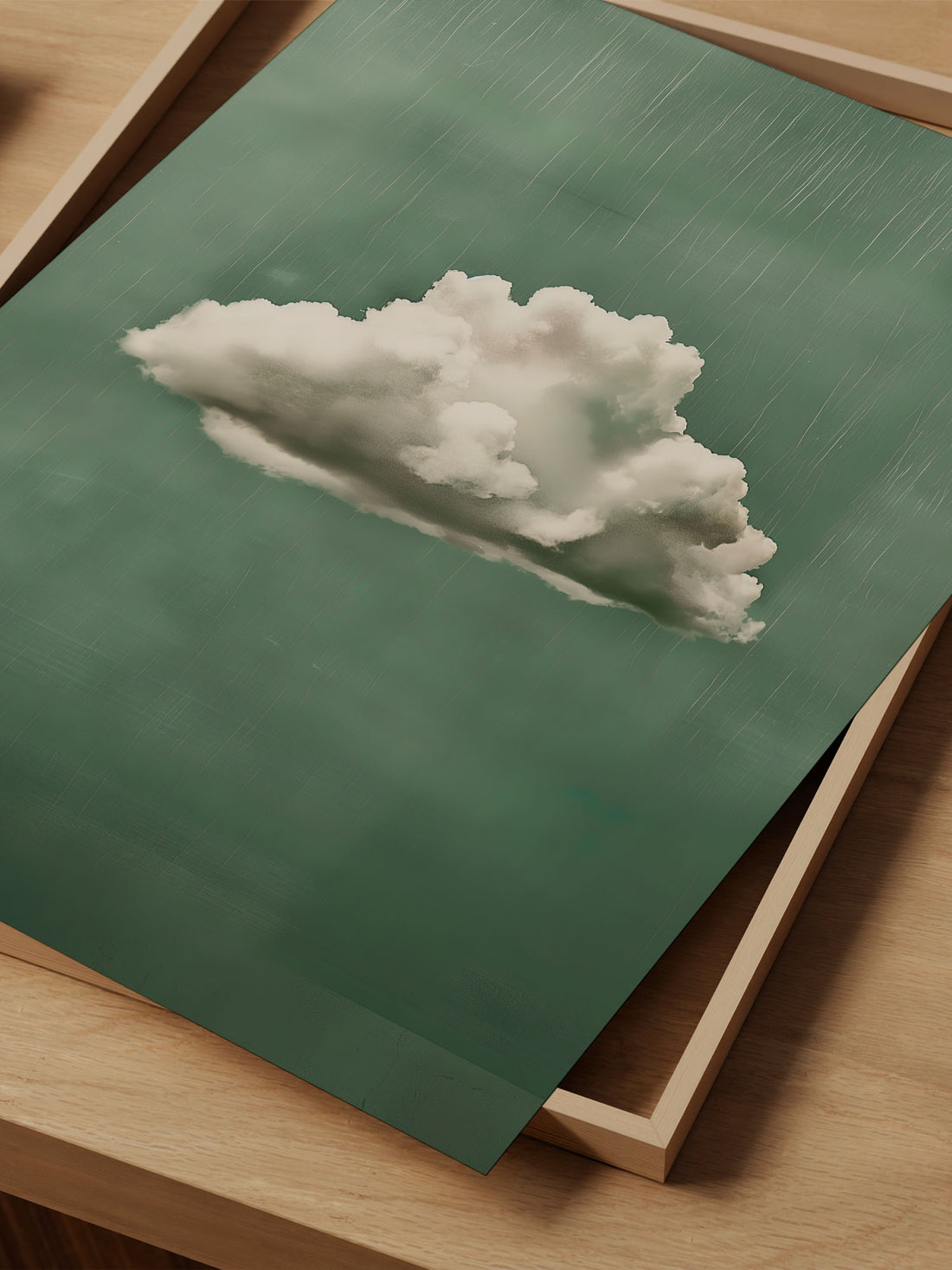 Gentle Cloud on Light Sage – Calming Wall Art: