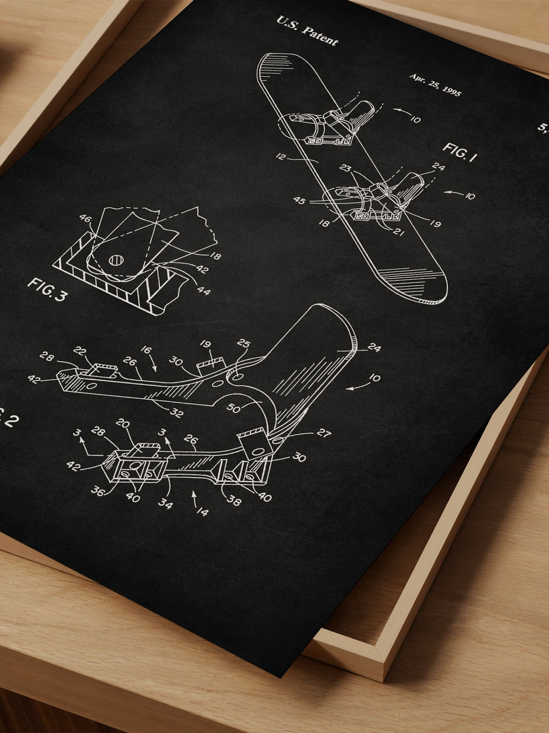 Snowboard Patent Print – Vintage Sports Art – Winter Sports Decor