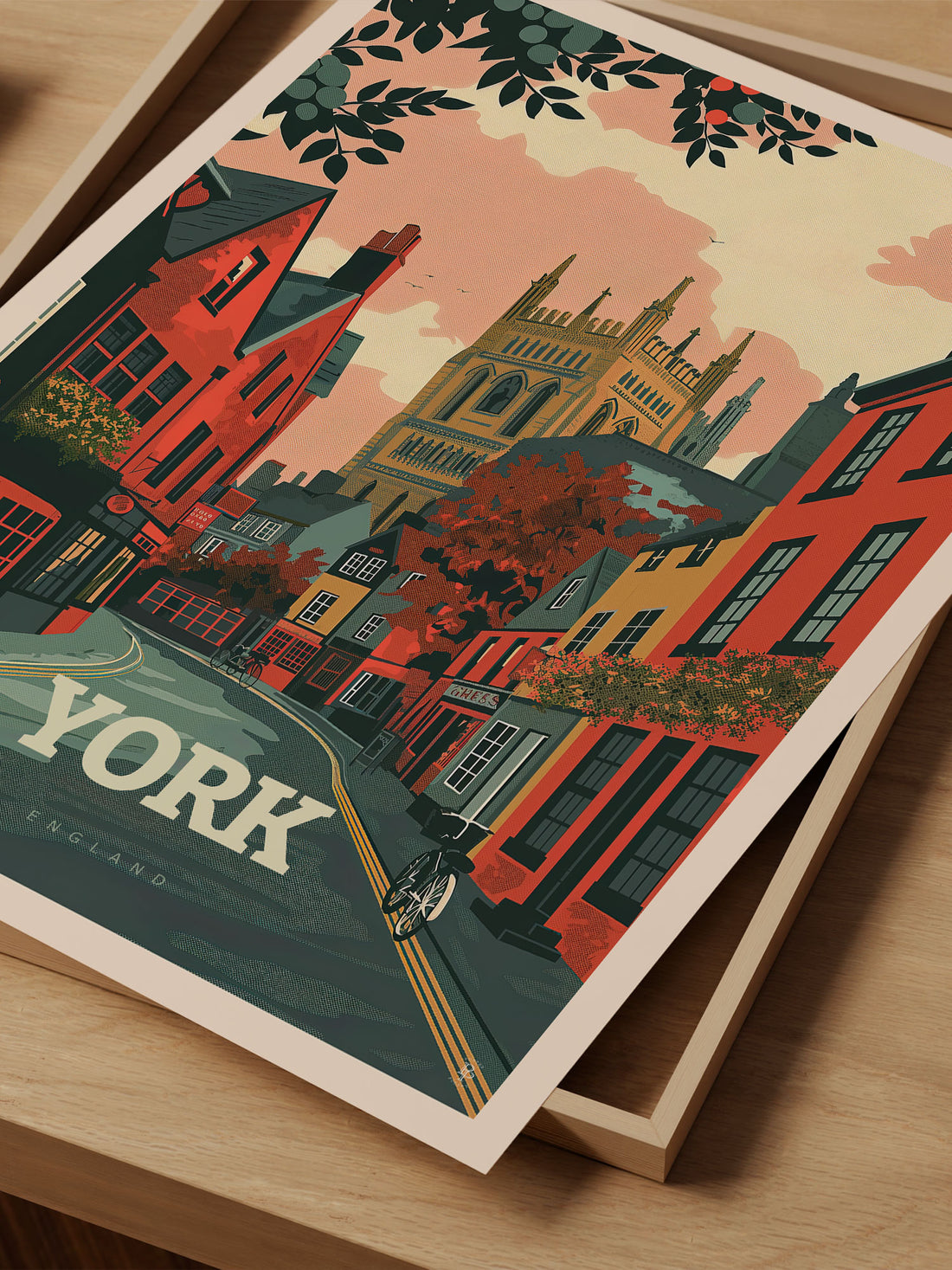 York, England Travel Poster – Vintage-Inspired Wall Art Print