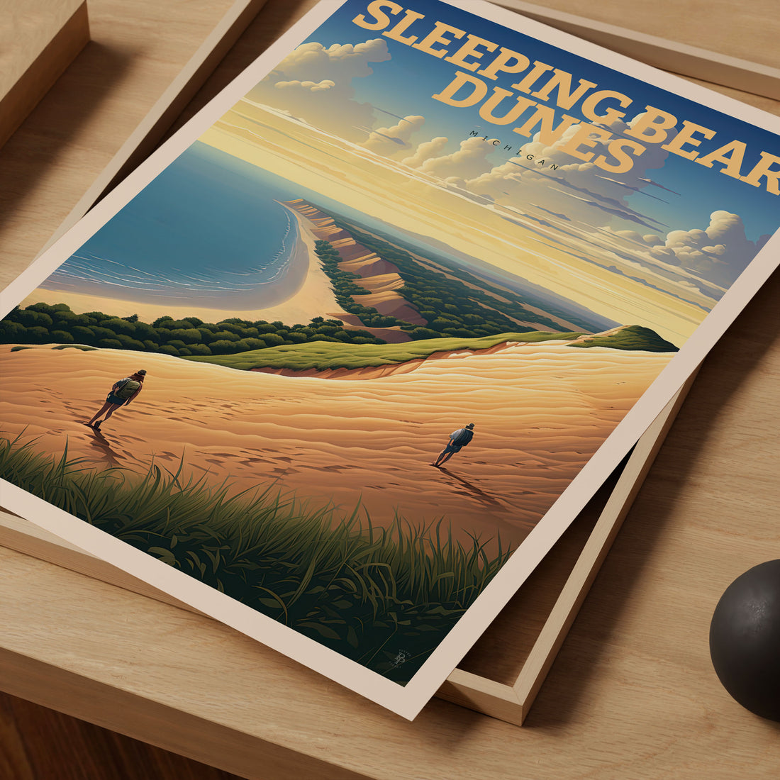 Sleeping Bear Dunes, Michigan Travel Poster